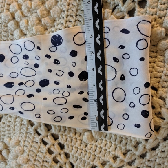 Vana vintage silk scarf white and green signature - Picture 3 of 8